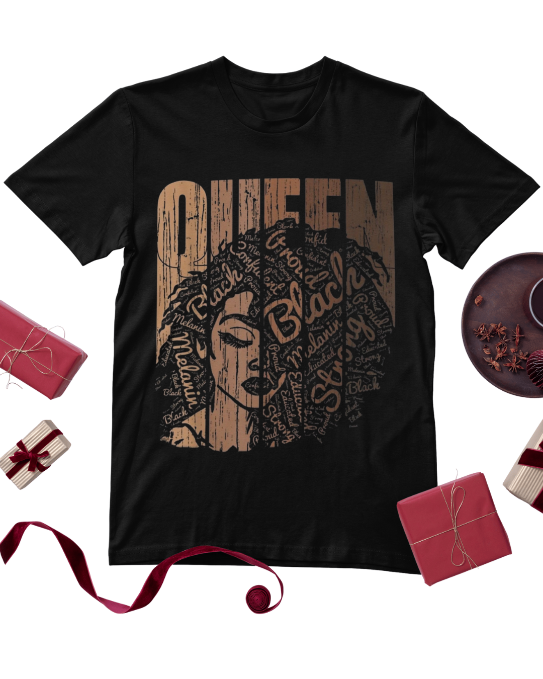 Pure cotton round neck black t-shirt for Women